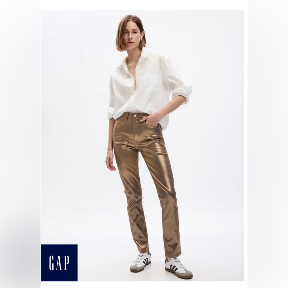 Gap High Rise Metallic Vintage Slim Jeans
Size 28  6 regular